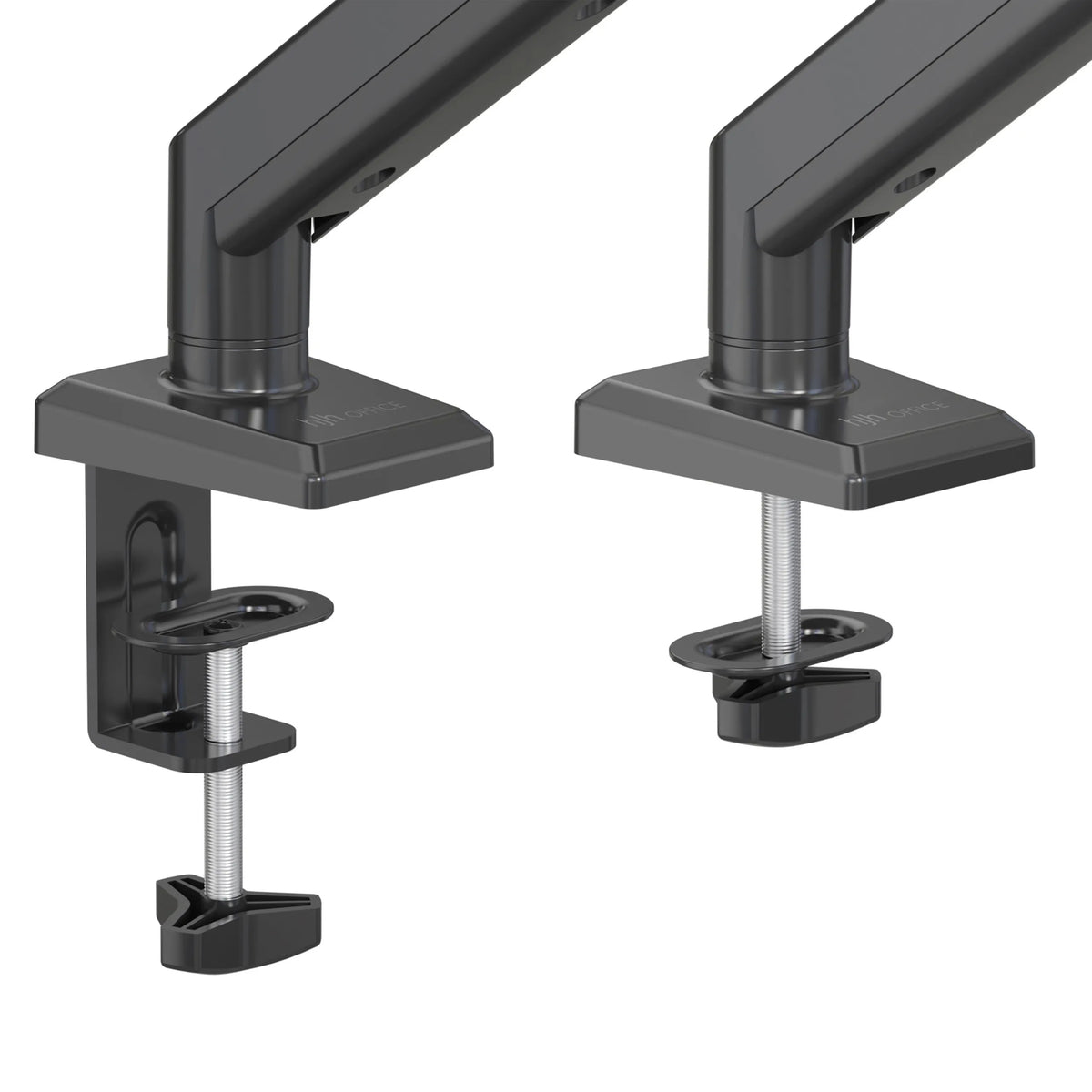 Fissaggio a morsetto da scrivania del supporto per monitor Ergomount GF1 in nero di hjh OFFICE