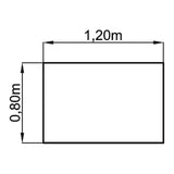Disegno tecnico della scrivania YAMA 12 G di 1,20 x 0,80 m di hjh OFFICE PRO