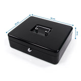 Vista dimensionale della Cassetta di sicurezza SAFE in nero con 30 × 24 cm di hjh OFFICE