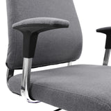 Bracciolo imbottito con supporto cromato della Poltrona Home Office CHARLES I in grigio scuro di hjh OFFICE