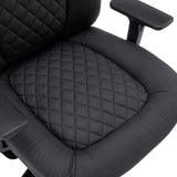 Imbottitura con cuciture della seduta della sedia girevole XXL Pullmann Gen2 in ecopelle nera di hjh OFFICE