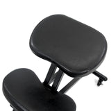 Seduta e supporto per ginocchia neri dello sgabello per ginocchia ORTHONI di hjh OFFICE