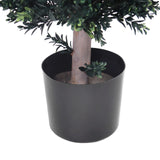 Vaso nero con tronco e foglie verdi delle Piante artificiali BUXUS di hjh OFFICE