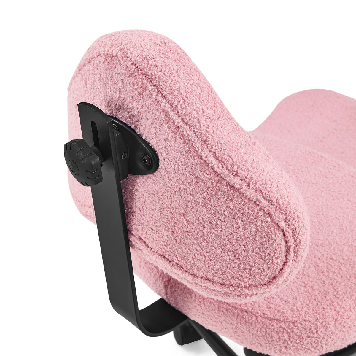 Meccanismo di regolazione nero e rivestimento rosa strutturato della sedia da meditazione Asanasit di hjh LIVING