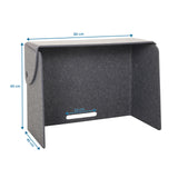 Disegno tecnico del Divisorio per scrivania FLEXMIUT FOLD di 80 × 60 cm di hjh OFFICE