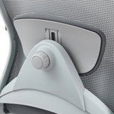 Supporto lombare regolabile in altezza della Sedia da banco Top Work 44 W in grigio di hjh OFFICE