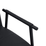 Bracciolo in ecopelle nera della sedia imbottita Lifea Flex di hjh LIVING