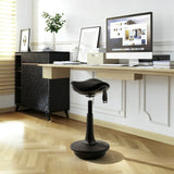 Ausilio per la posizione eretta Balance Sit Ergo nero con seduta imbottita e base rotonda di hjh OFFICE
