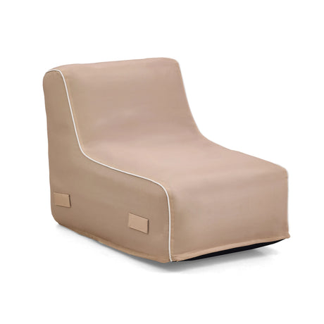 Beiges Luftsofa Sitzolo Air mit weißer Paspelierung und seitlichen Griffen von hjh LIVING