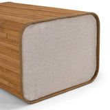 Base in tessuto beige con bordo marrone del cesto per il bucato Falster 72 di hjh LIVING