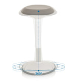 Funzione di rotazione a 360 gradi dell'ausilio per la posizione eretta BALANCE SIT III W in bianco e grigio di hjh OFFICE