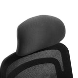 Poggiatesta della Sedia da ufficio professionale Vivadapt in nero con rivestimento in rete di hjh OFFICE