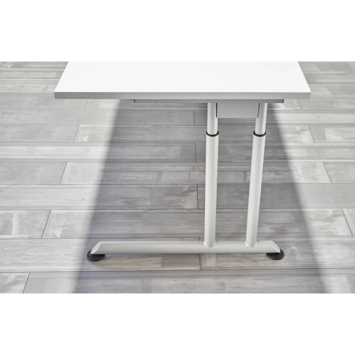 Sottostruttura della scrivania regolabile in altezza ZENO 8 S in grigio e argento di hjh OFFICE PRO