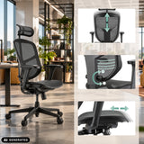 Funzioni di regolazione della sedia da ufficio professionale Enjoy Eco MB di hjh OFFICE (immagine generata dall’IA)