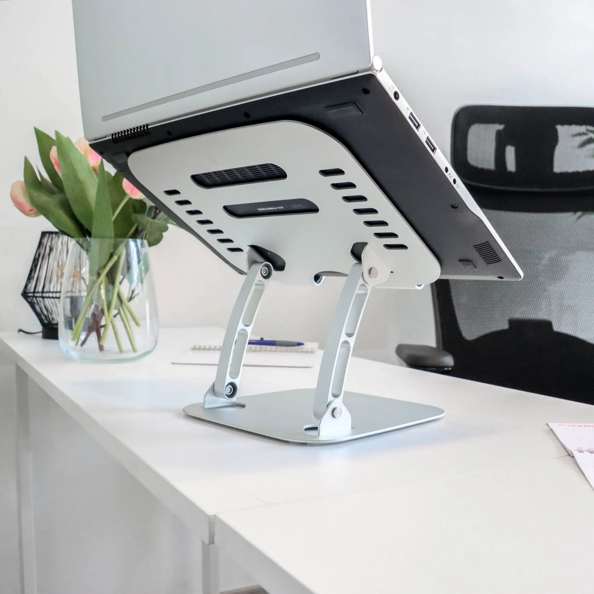 Base argentata del Supporto per LAPTOP STAND di hjh OFFICE