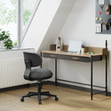 Sedia Home Office SITMOTION B grigia con struttura scura e rotelle di hjh OFFICE