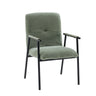 Sessel Lifea Flex mit grünem Stoffbezug und schwarzen Armlehnen von hjh LIVING