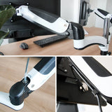 Braccio articolato e gestione dei cavi del Supporto per monitor VM-MG2 in bianco-nero di hjh OFFICE