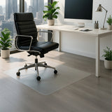 Tappetino FORTIFLEX bianco latte per pavimenti duri, 120 × 90 cm, sotto una sedia da ufficio di hjh OFFICE