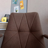 Rivestimento in tessuto marrone medio con cuciture decorative della Sedia Home Office SARANTO II di hjh OFFICE