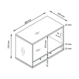 Disegno tecnico della Cassettiera SIGNA SCA1 con 800 × 428 mm di hjh OFFICE PRO