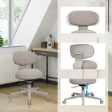 Sedia Home Office SITMOTION W in grigio con regolazione dell'altezza continua e base con ruote di hjh OFFICE