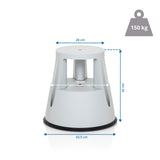 Disegno tecnico dello Sgabello TIO-M I con un'altezza di 42 cm e una portata di 150 kg di hjh OFFICE