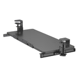 Vassoio per tastiera VM-KB nero con staffe di fissaggio laterali e guide a scorrimento di hjh OFFICE