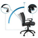 Schienale regolabile fino a 90 gradi della Sedia Home Office SOFT di hjh OFFICE