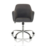 Sedia Home Office SOLAO 300 grigio scuro con imbottitura e base a cinque ruote di hjh OFFICE – vista a 360° (vista frontale 0°)