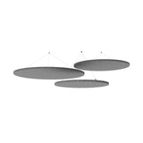 Vela acustica a soffitto rotonda grigia ADSRB1 come set di tre elementi di hjh OFFICE PRO
