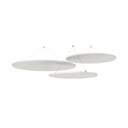Vele acustiche a soffitto rotonde e bianche ADSRB1 in set di tre elementi di hjh OFFICE PRO