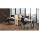 Cassettiera SIGNA SCA1 in rovere con quattro cassetti e un vano a giorno di hjh OFFICE PRO