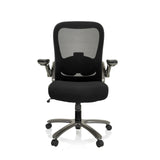 Sedia girevole XXL INSTRUCTOR T I nera con schienale in rete, braccioli e base a cinque ruote di hjh OFFICE – vista a 360° (vista frontale 0°)
