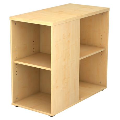 Scaffale ANCO 1630 in aspetto legno d'acero chiaro con due ripiani aperti di hjh OFFICE PRO