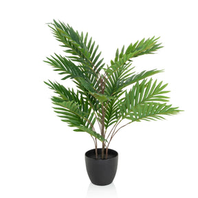 Piante artificiali ARECA con foglie di palma verdi in un vaso nero di hjh OFFICE