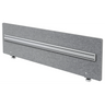 Parete divisoria acustica grigio melange ARO con binario organizzatore in alluminio integrato di hjh OFFICE PRO