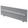 Parete divisoria acustica grigio mélange ARO con un binario organizer argento di hjh OFFICE PRO