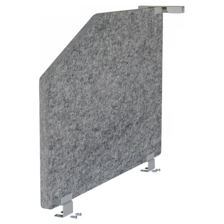 Parete acustica centrale grigio melange ARS 1 con clip di fissaggio di hjh OFFICE PRO