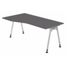 Scrivania regolabile in altezza ATOS 18 S in grafite con gambe argentate di hjh OFFICE PRO
