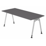 Scrivania regolabile in altezza ATOS 19 S in grafite con gambe argentate di hjh OFFICE PRO