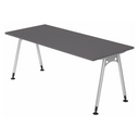 Scrivania regolabile in altezza ATOS 19 S in grafite con gambe argentate di hjh OFFICE PRO