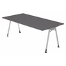 Scrivania regolabile in altezza ATOS 2E S in grafite con gambe argentate di hjh OFFICE PRO