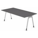Scrivania regolabile in altezza ATOS 2E S in grafite con gambe argentate di hjh OFFICE PRO