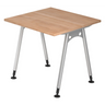 Scrivania regolabile in altezza ATOS 8 S in look noce con gambe argentate di hjh OFFICE PRO