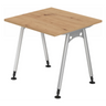 Scrivania regolabile in altezza ATOS 8 S in rovere nodoso con gambe argentate di hjh OFFICE PRO