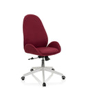 Sedia Home Office AVEA I in bordeaux con base bianca e rotelle di hjh OFFICE