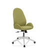 Sedia Home Office AVEA I con rivestimento in tessuto verde e base a stella bianca con ruote di hjh OFFICE