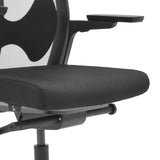 Seduta e bracciolo neri della sedia da ufficio professionale ARCEO B di hjh OFFICE