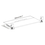 Disegno tecnico del Vassoio per tastiera VM-KB con 680 × 280 mm di hjh OFFICE